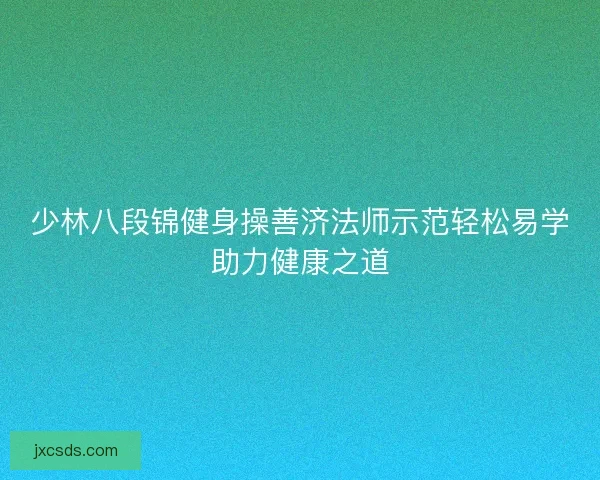 少林八段锦健身操善济法师示范轻松易学助力健康之道